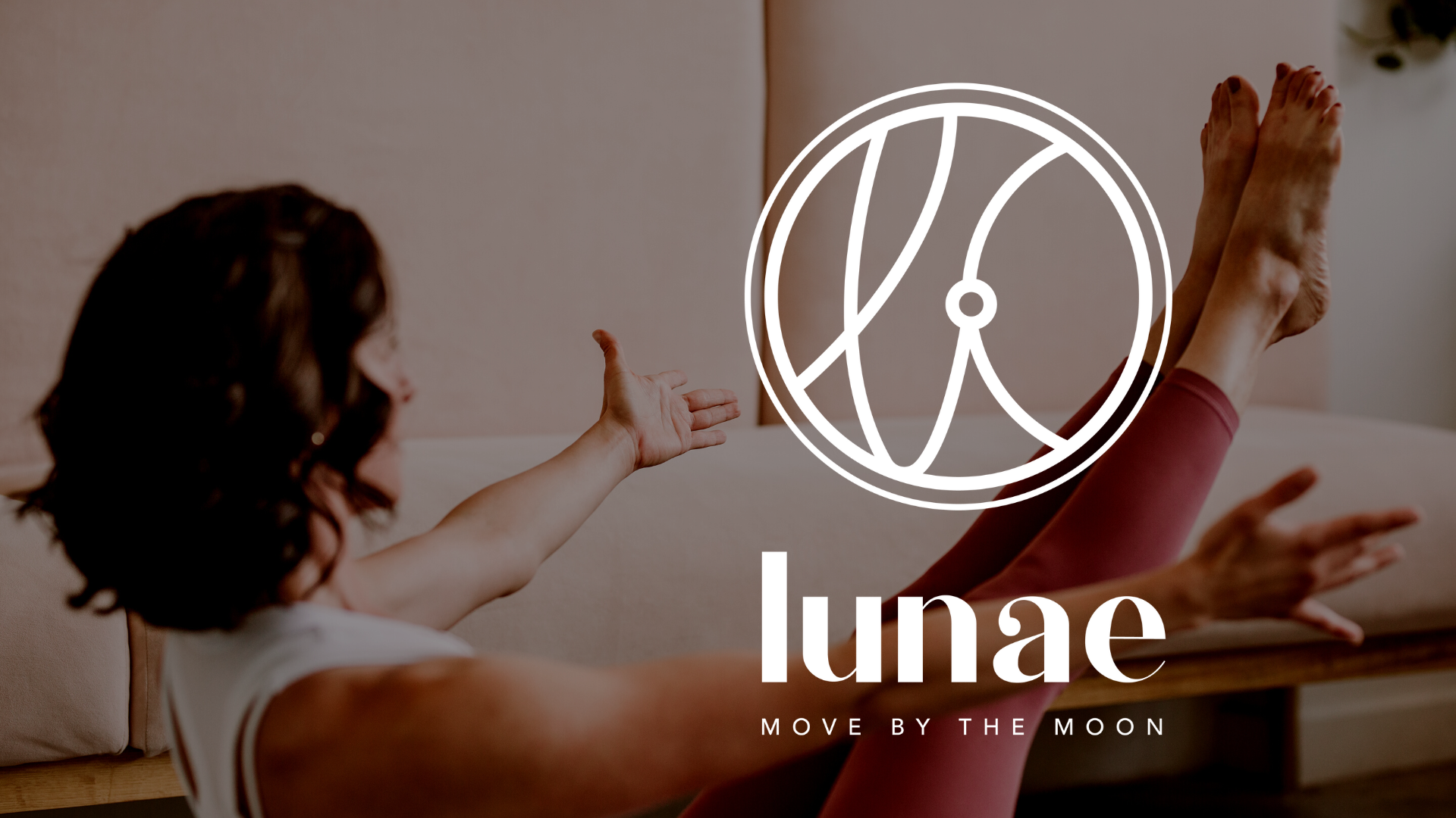 Laura Hand, founder of Lunae Collective, practices yoga. Explore content strategy examples with House of Sand.